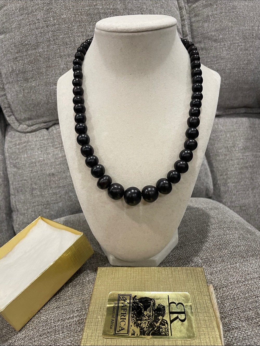 Brown Beaded Statement Necklace